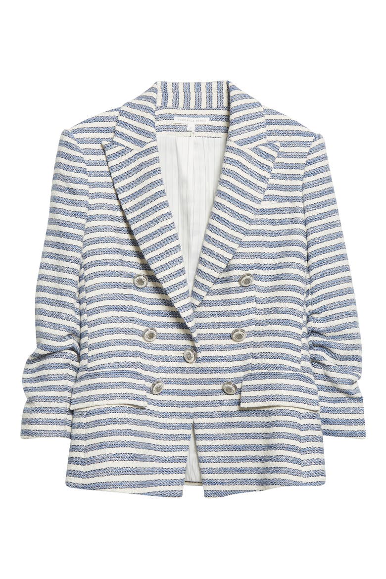 Ryland Stripe Cotton Blend Dickey Jacket, Main, color, BLUE MULTI