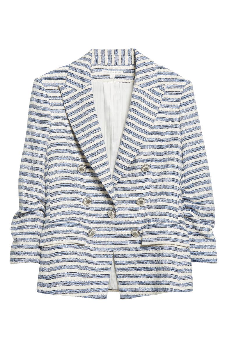 Veronica Beard Ryland Stripe Cotton Blend Dickey Jacket, Main, color, 