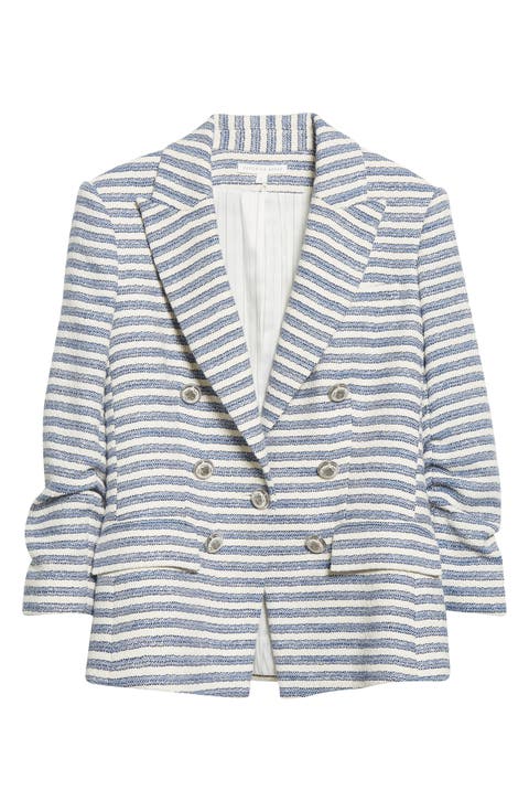 Ryland Stripe Cotton Blend Dickey Jacket