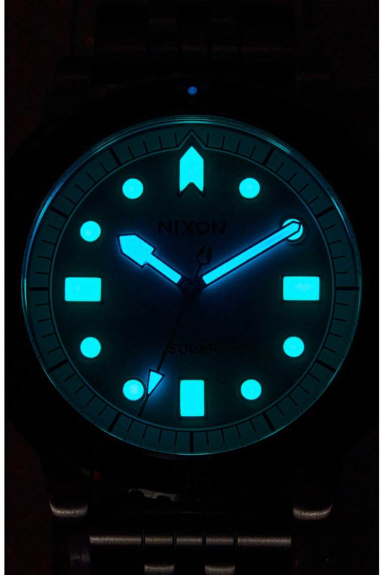 The Stinger Dive Bracelet Watch, 44mm, Alternate, color, SILVER / JADE / WHITE
