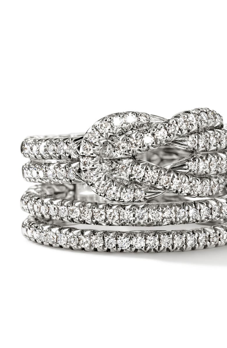 John Hardy Love Knot Ring, Sterling Silver, Diamonds, Alternate, color, Silver