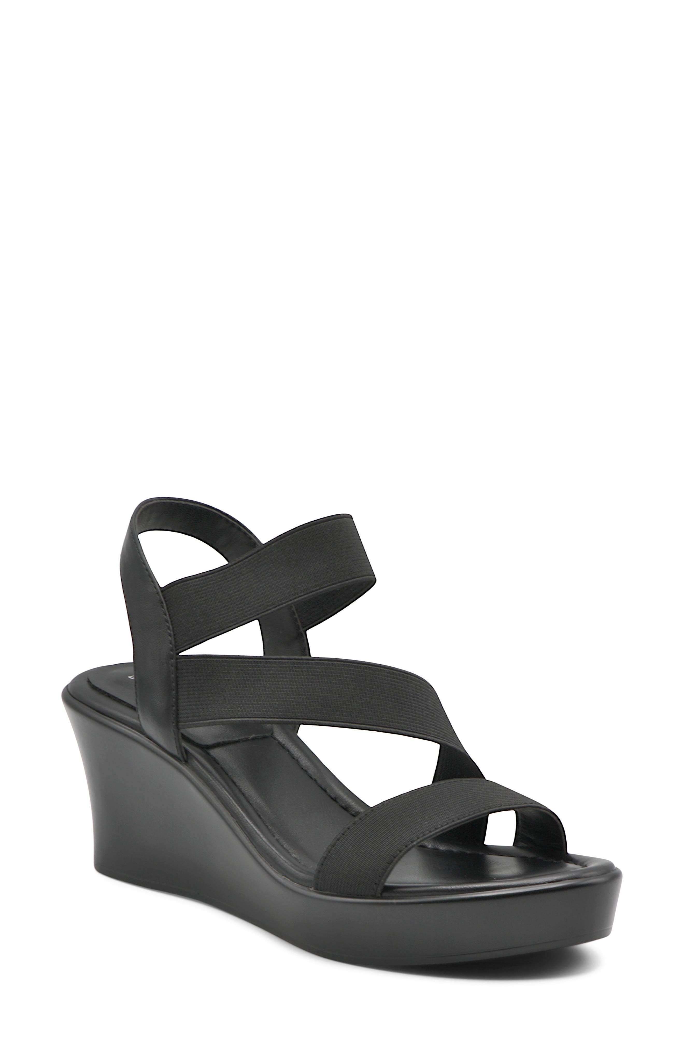 Charles David Classical Ankle Strap Platform Wedge Sandal