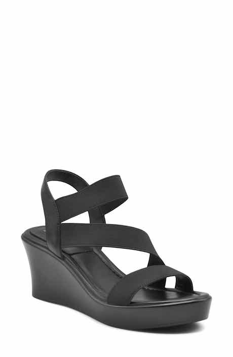 Charles David Classical Ankle Strap Platform Wedge Sandal