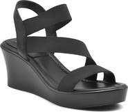 Charles David Classical Ankle Strap Platform Wedge Sandal