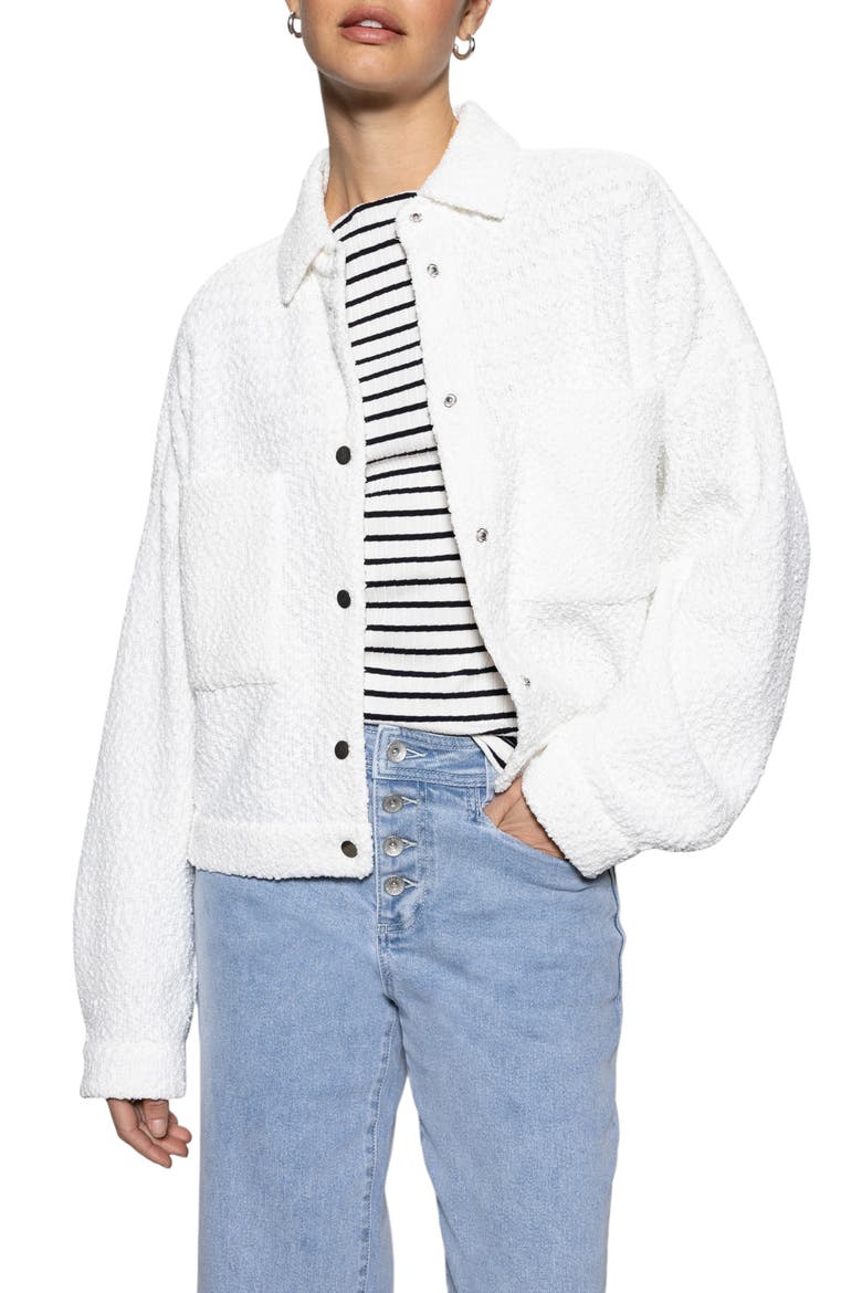 Trimmer Knit Shacket, Alternate, color, CHALK