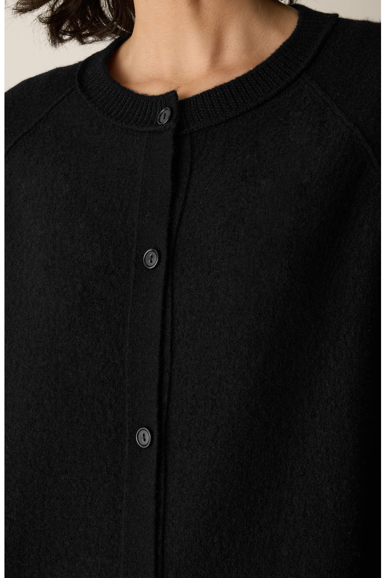 Long Wool Cardigan, Alternate, color, BLACK