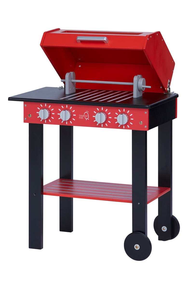 Teamson Kids Little Helper Play Grill, Alternate, color, Red
