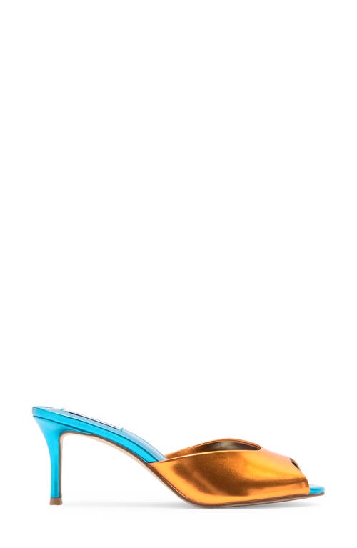 Steve Madden Rowe Peep Toe Sandal In Orange Multi