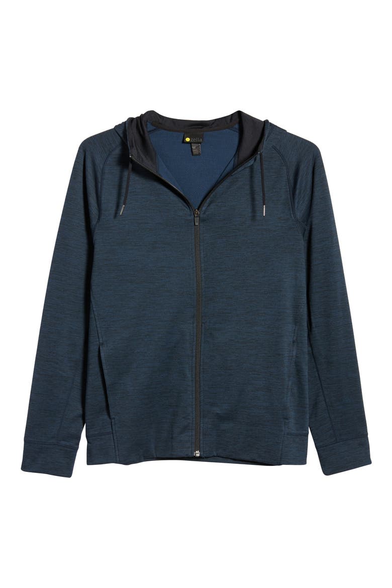Pyrite Zip Hoodie, Alternate, color, NAVY HALITE MELANGE