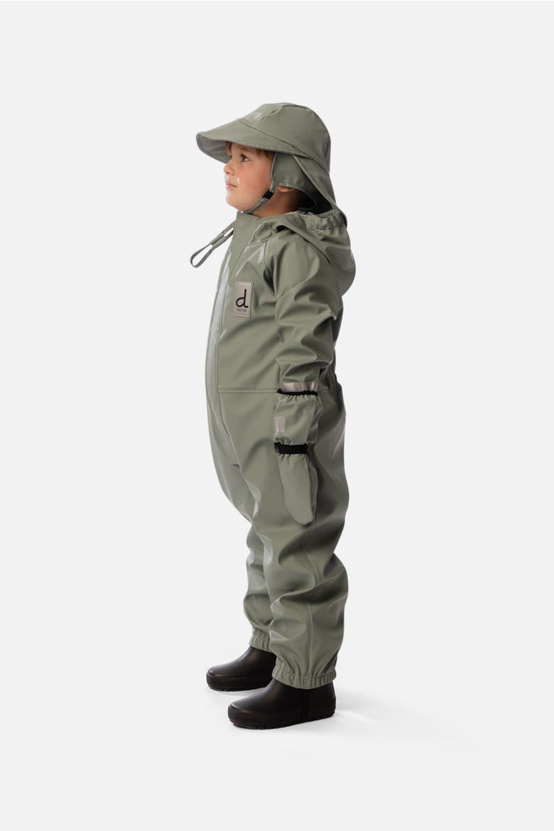 Rain Reflective Full Zip One Piece, Alternate, color, Sage Green