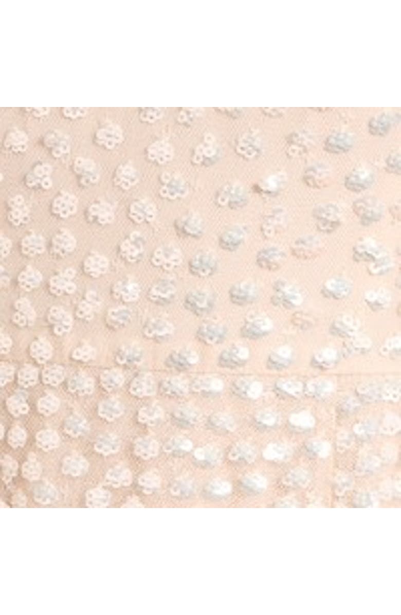 Needle & Thread Scatter Dot Round Neck Ankle Gown, Alternate, color, Cream