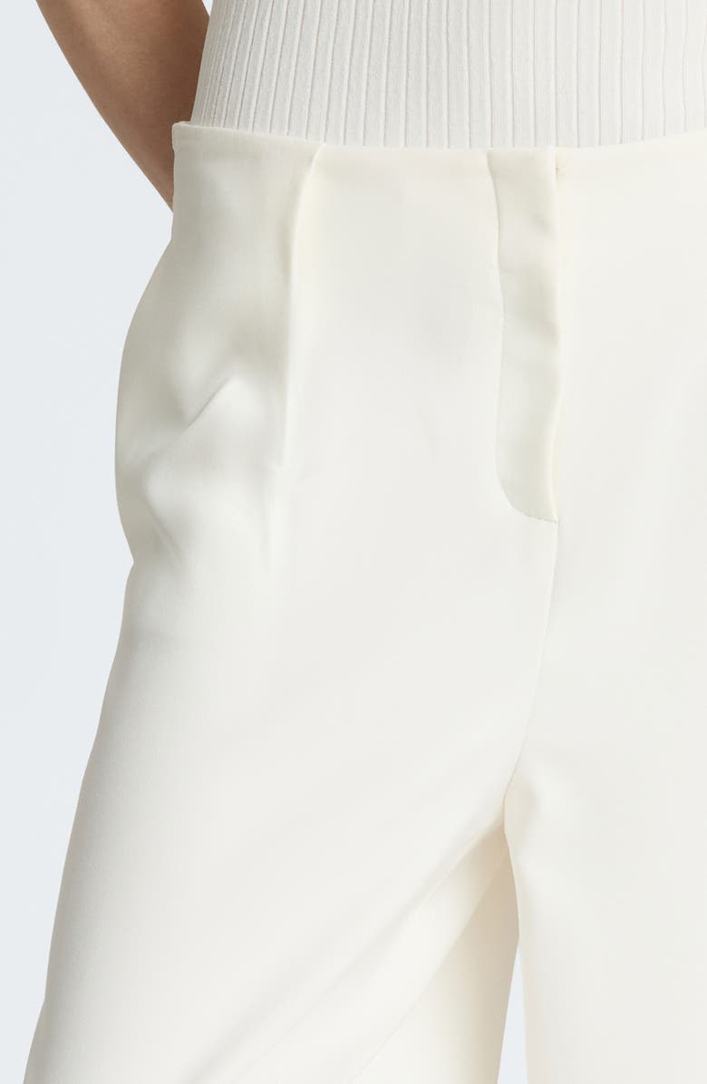 Kenneth Cole Pleat Tapered Leg Pants, Alternate, color, Pure White