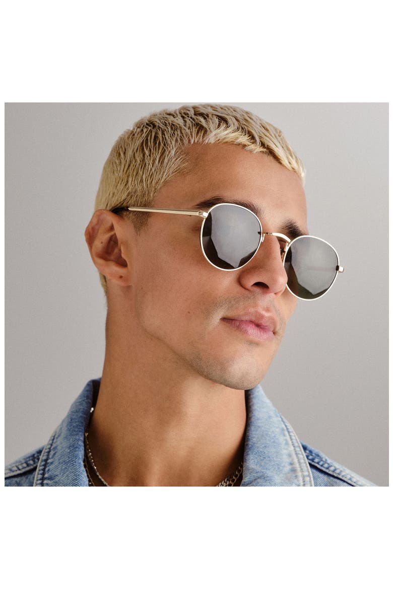 Rising 50mm Polarized Oval Sunglasses, Alternate, color, GOLD / DARK TORT