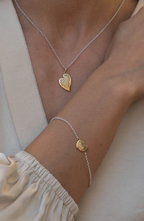 Dower & Hall Humbug Heart Chain Bracelet In Silver