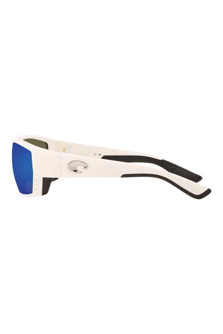 62mm Polarized Wraparound Sunglasses, Alternate, color, WHITE BLUE