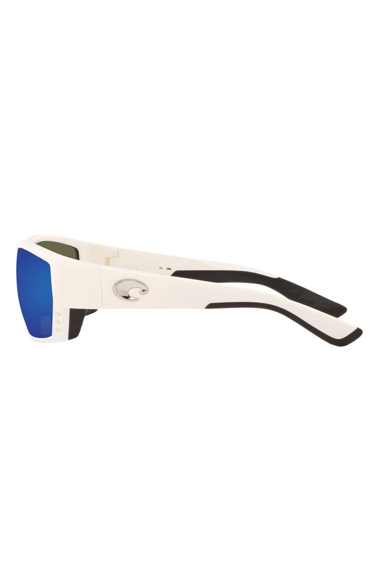 Costa Del Mar 62mm Polarized Wraparound Sunglasses, Alternate, color, White Blue