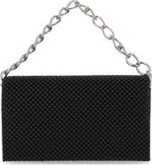 Jessica McClintock Damiana Beaded Metal Mesh Clutch
