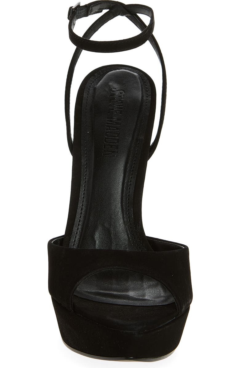 Steve Madden Maiden Ankle Strap Sandal, Alternate, color, Black Nubuck