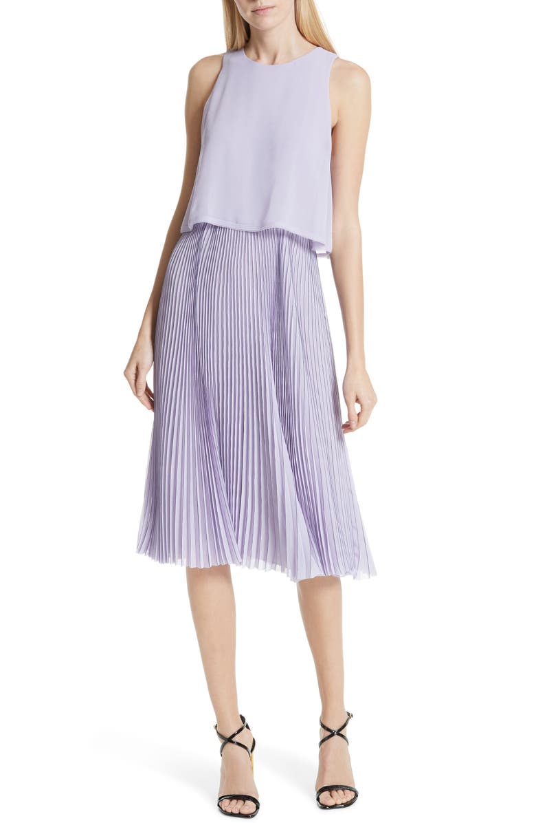 JASON WU GREY Jason Wu Pleated Popover Dress, Main, color, 