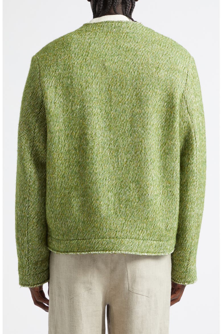 Pavel Fray Edge Cotton & Virgin Wool Cardigan, Alternate, color, ERUCA GREEN TWILL