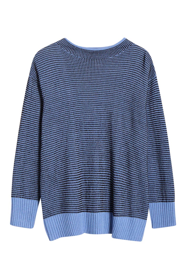 Mock Neck Pixel Knit Sweater, Alternate, color, BLUE MULTI