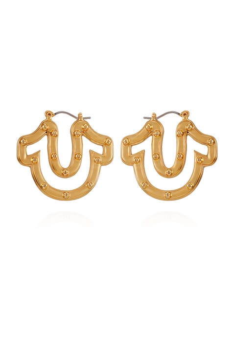 Studded horseshoe hoop