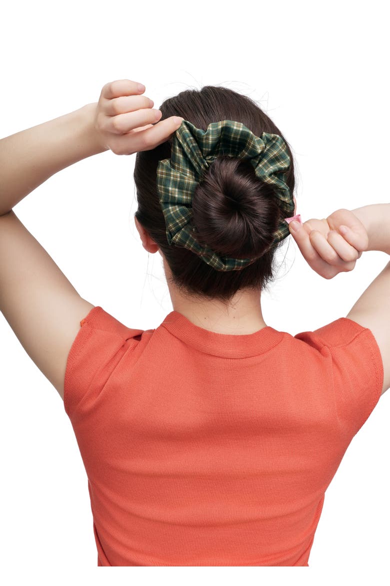 Grevelyn Silk Scrunchie, Alternate, color, Green