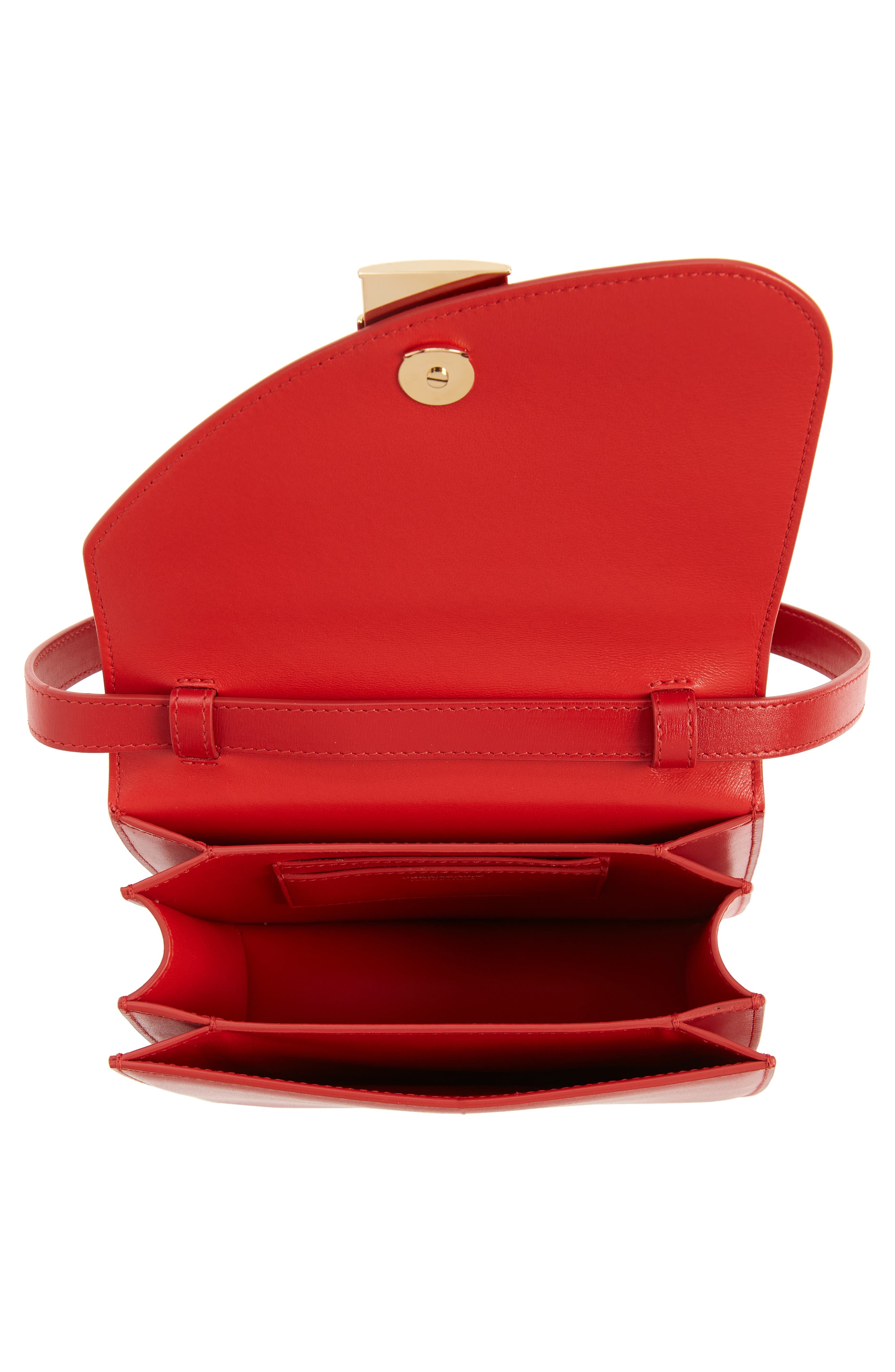 Fiamma Small Leather Crossbody Bag, Alternate, color, FLAME RED