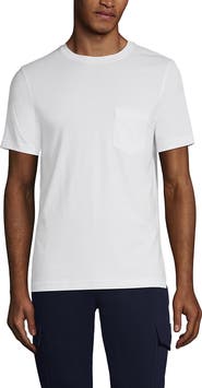 Lands' End Short Sleeve Cotton Supima Tee With Pocket