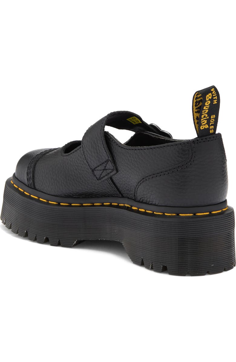 Dr. Martens Addina Flower Buckle Platform Mary Jane, Alternate, color, Black