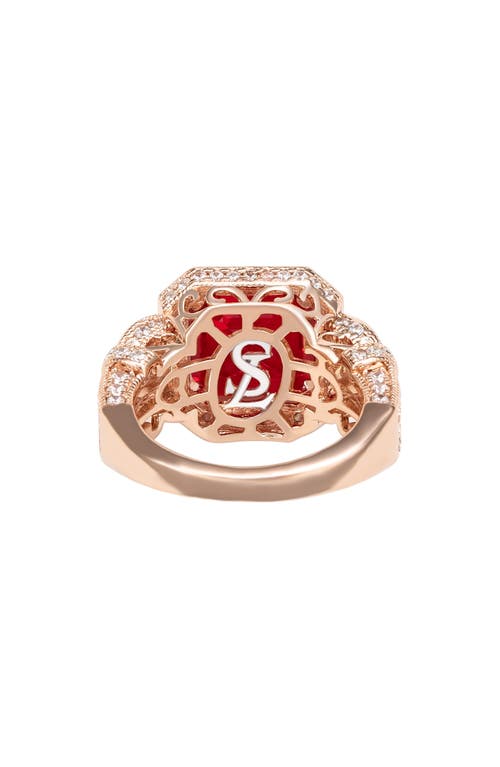 Suzy Levian Pavé Cubic Zirconia Engagement Ring