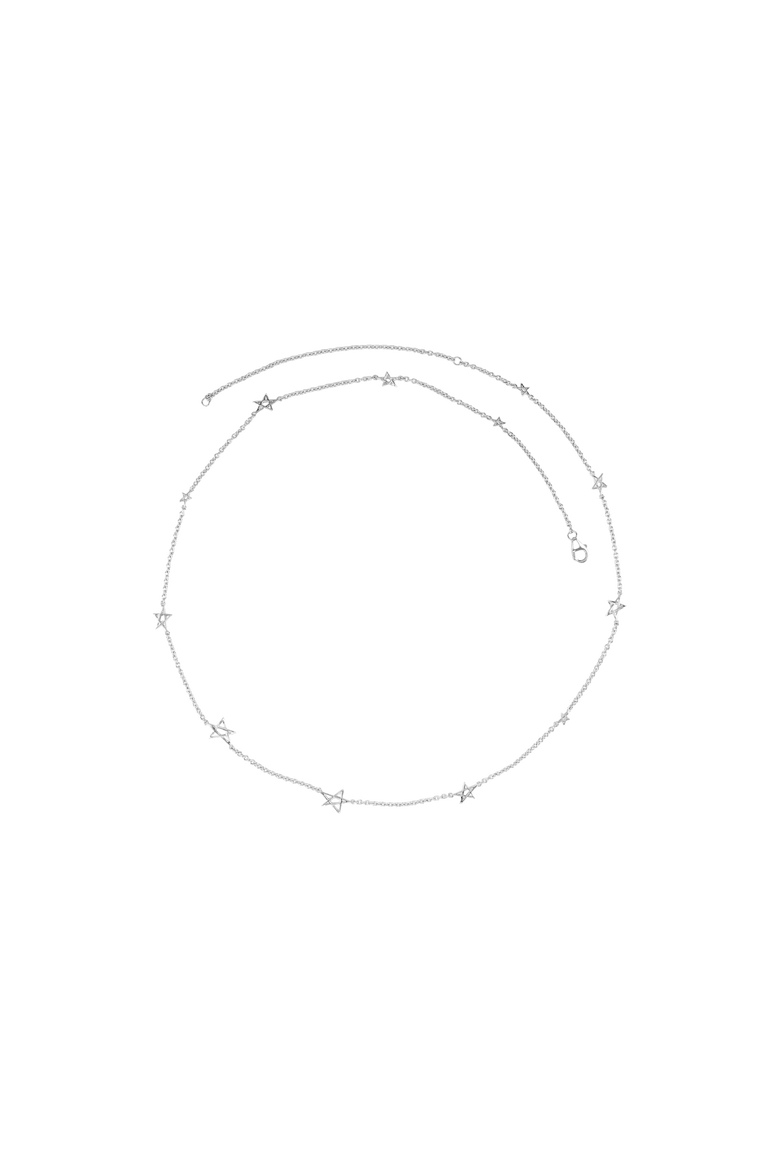 Station Sol Star Necklace, Main, color, Sterling Silver