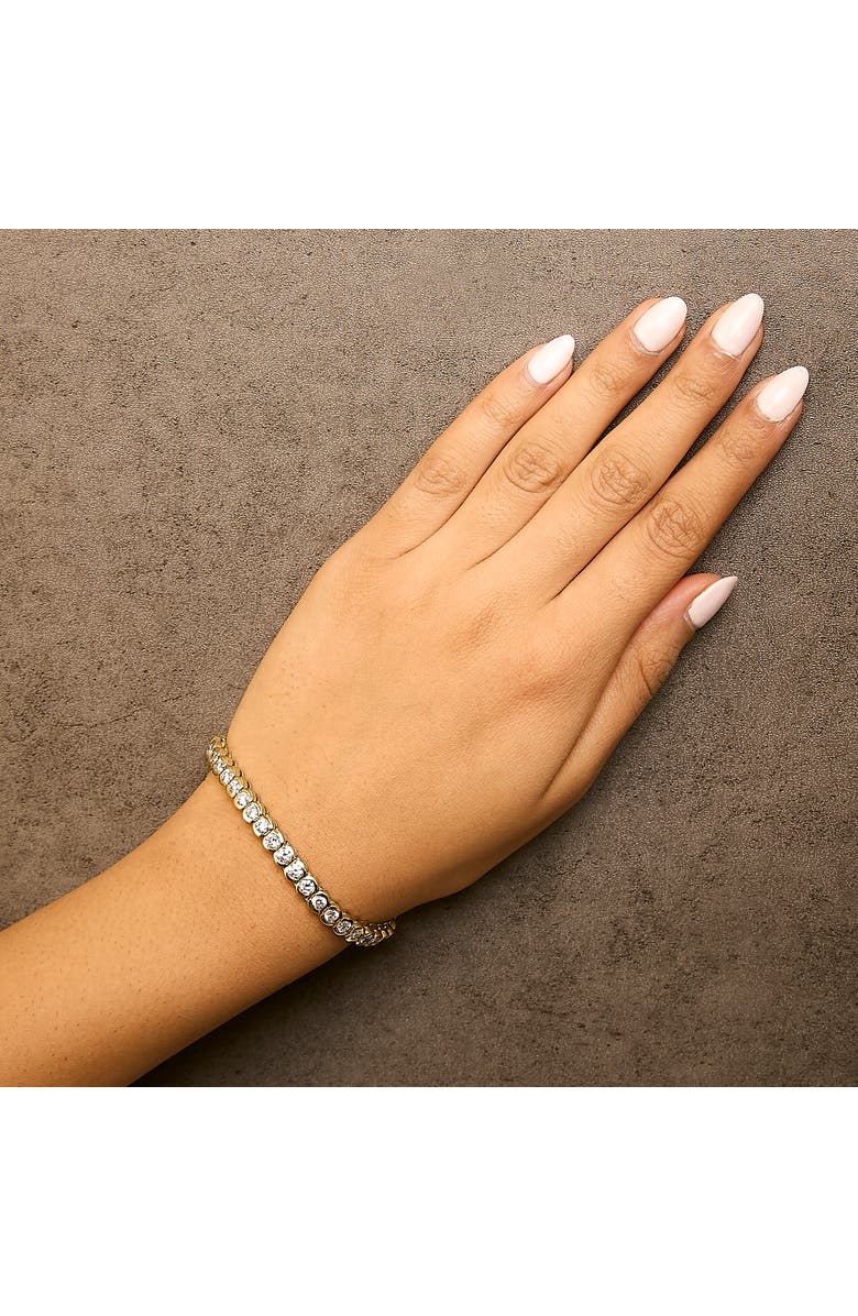 Haus of Brilliance 14K Yellow Gold 8.00 Cttw Half Bezel Set Diamond Tennis Bracelet, Alternate, color, Yellow Gold