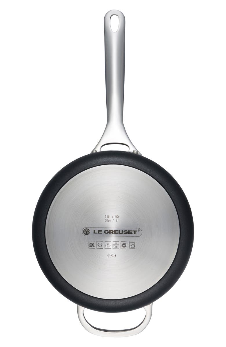 Le Creuset 4-Quart Toughened Nonstick PRO Saucepan, Alternate, color, Black