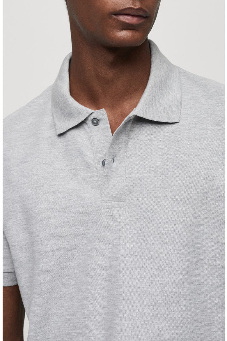 Cotton Piqué Polo, Alternate, color, MEDIUM HEATHER GREY