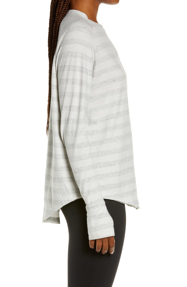 Zella Relaxed Washed Long Sleeve Slub Tee, Alternate, color,