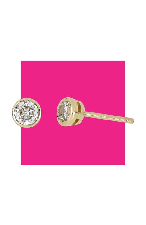 Bezel Diamond Stud Earrings - 0.50 ctw. (Nordstrom Exclusive)