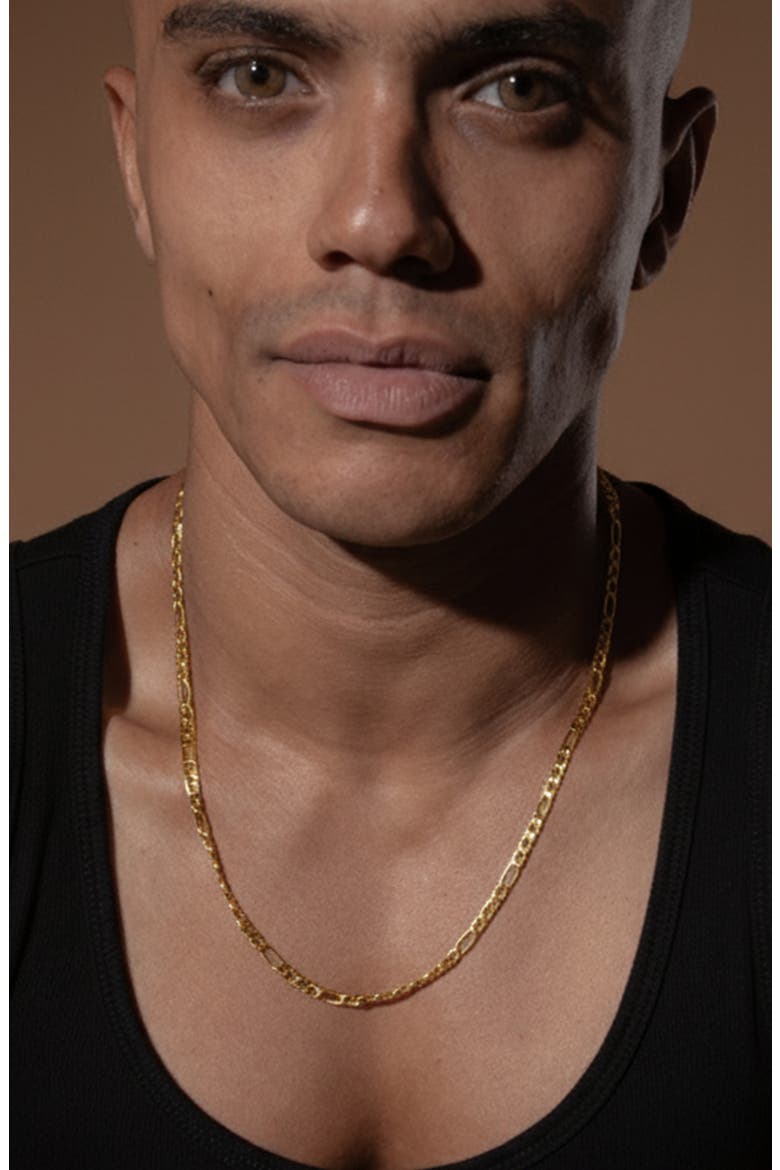 Figaro Cut Chain In Gold, Alternate, color, Gold