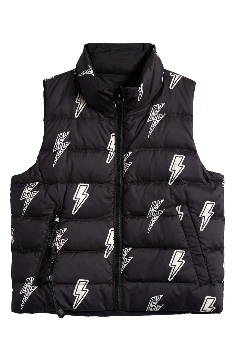 CALONIE Kids' Casey Reversible Down Puffer Vest, Main, color, Black