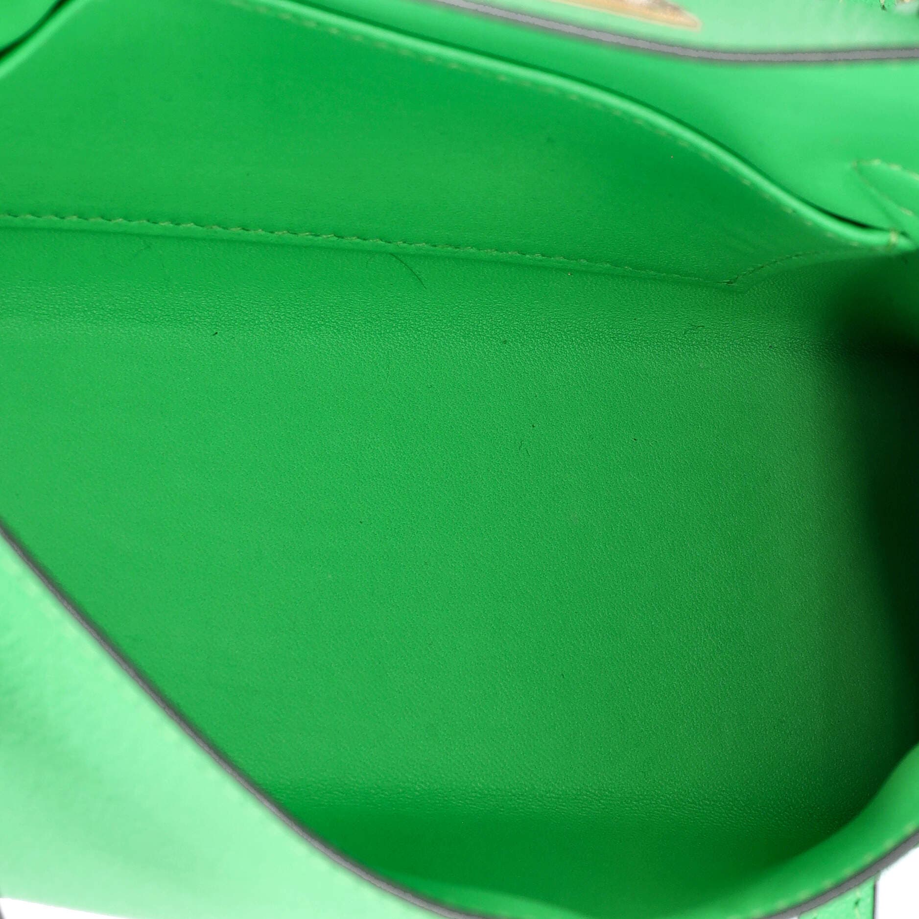 Pre-Owned Hermes Kelly Mini II Bag Green Chevre Mysore with Gold Hardware 20, Alternate, color, 