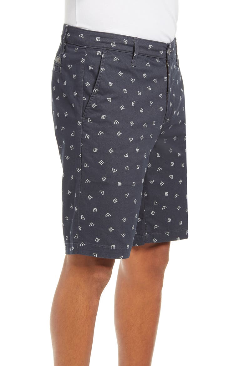 Griffin Geo Print Flat Front Shorts, Alternate, color, VAQUERO TWILIGHT CANAL