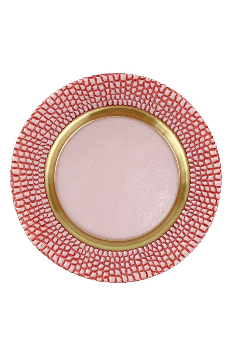 VIETRI Pelli Glass Pink Charger, Main, color, 