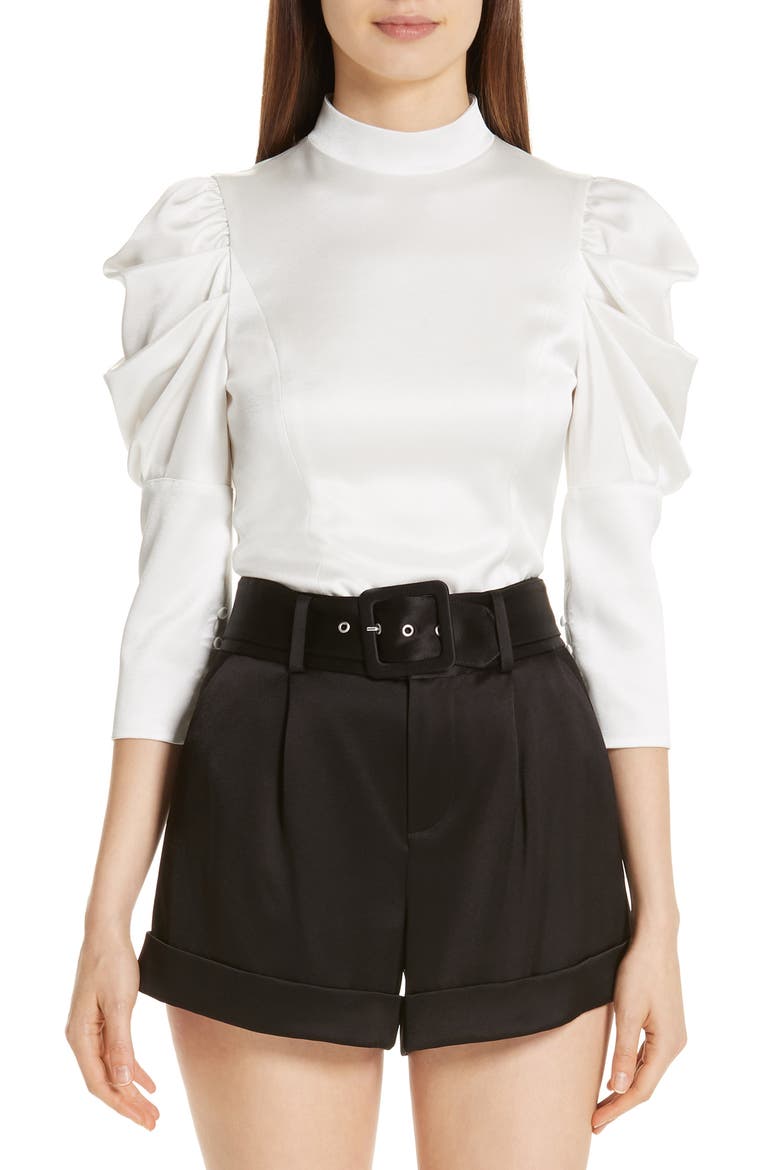 Brenna Puff Sleeve Blouse, Main, color, OFF WHITE