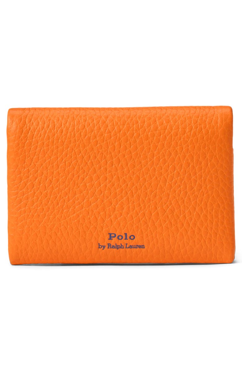 Polo Ralph Lauren Polo Play Leather Card Case, Alternate, color, Orange Peel