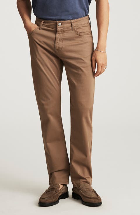 Zach Straight Leg Twill Pants (Regular, Big & Tall)