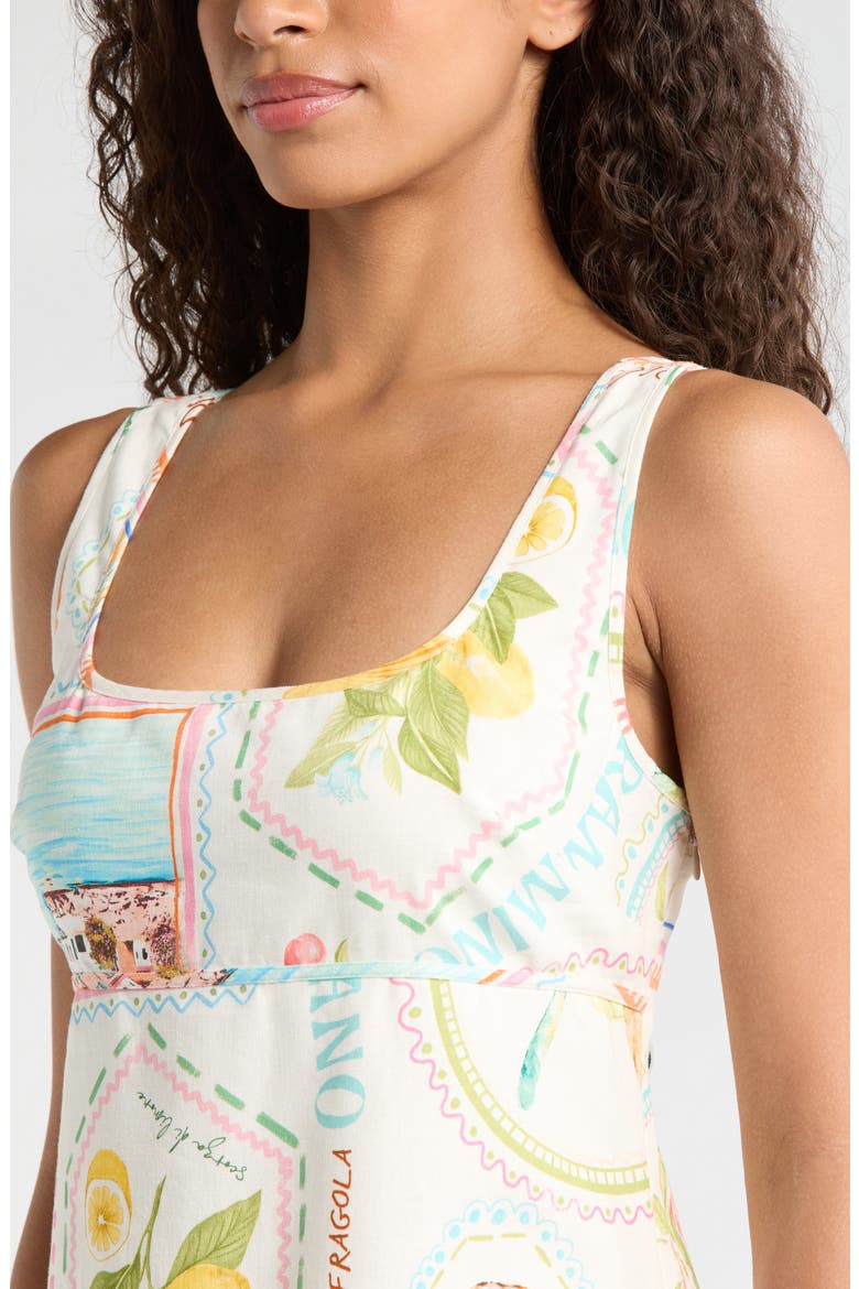 Hadley Cutout Ruched Back Mini Sundress, Alternate, color, SOFT AMALFI