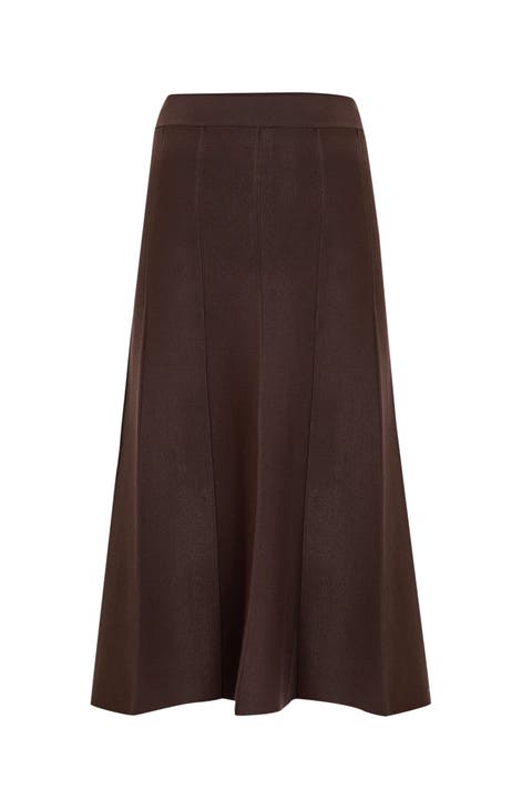 Creed High Waist Knit Midi Skirt
