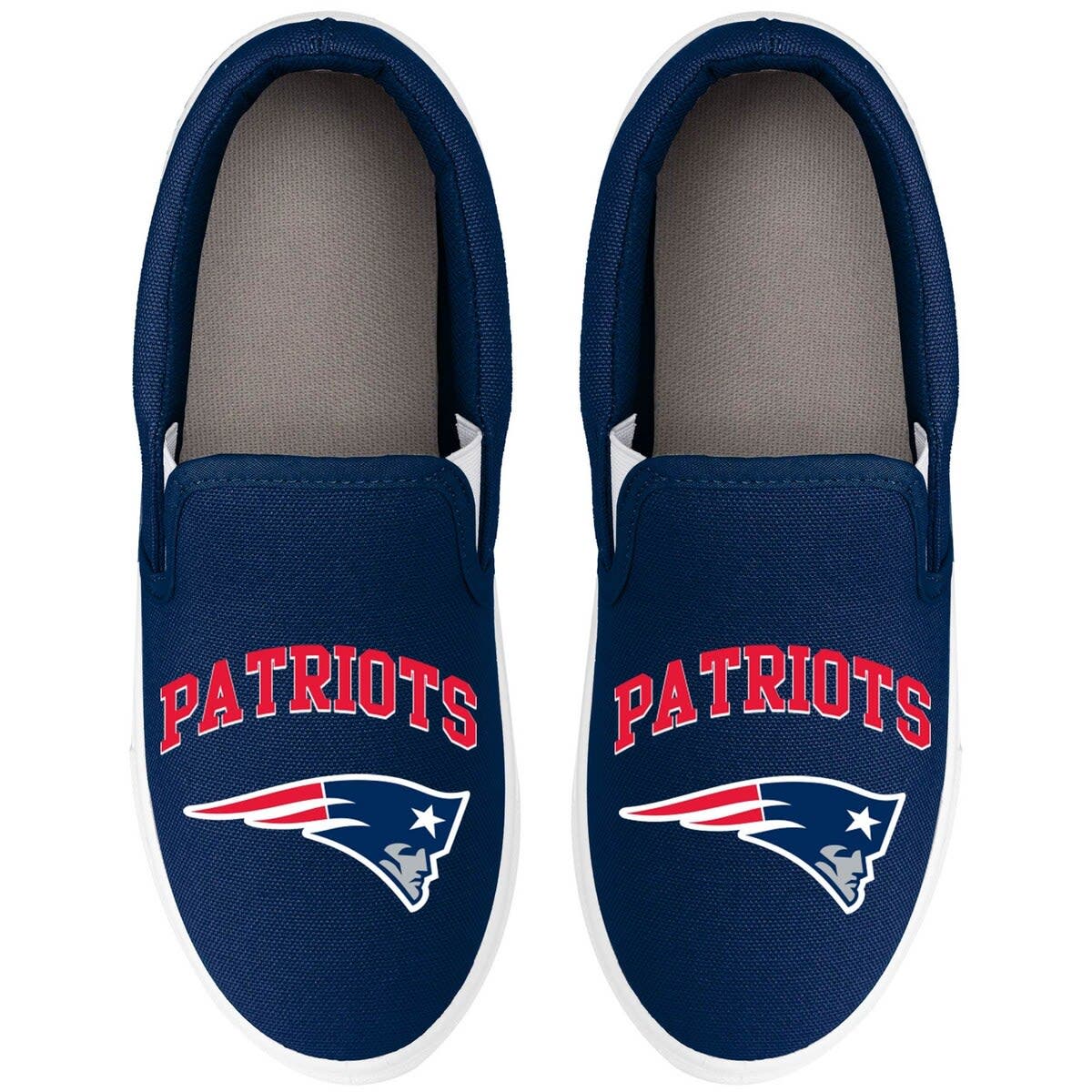 FOCO Women's FOCO New England Patriots Big Logo Slip-On Sneakers, Main, color, 