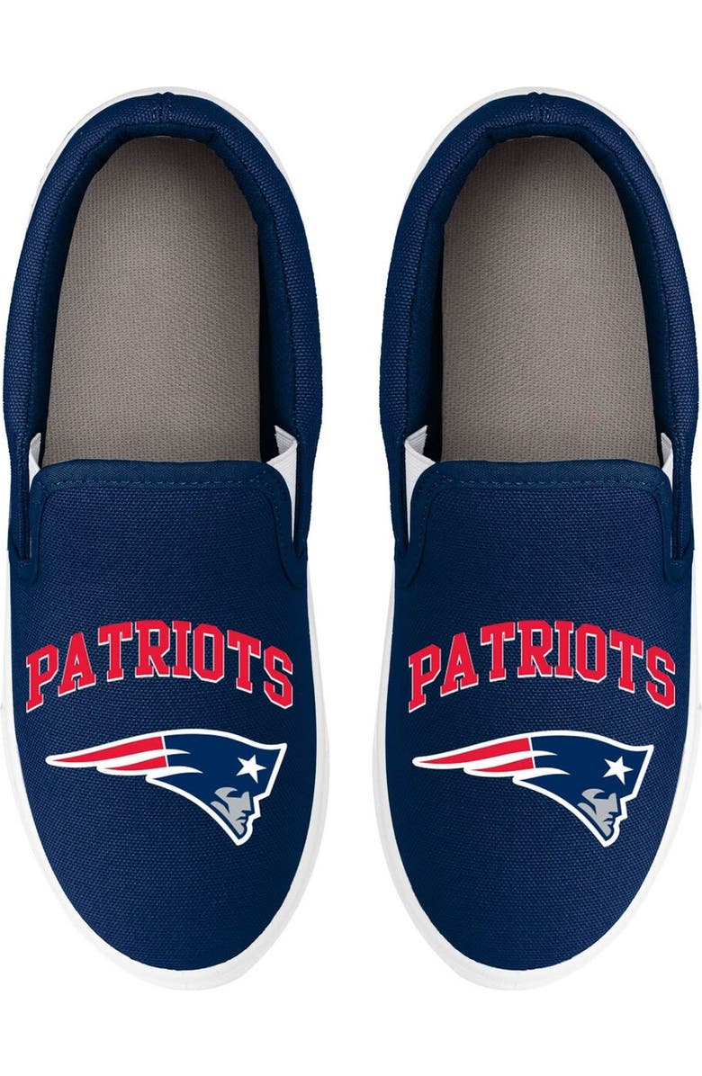 FOCO Women's FOCO New England Patriots Big Logo Slip-On Sneakers, Main, color,