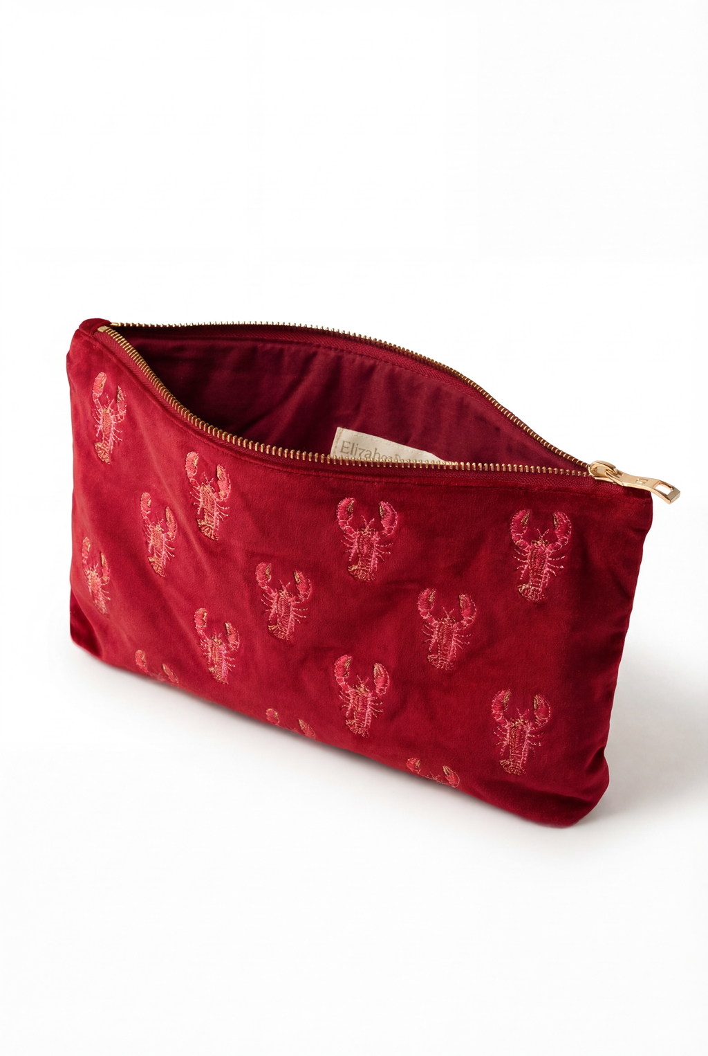 Elizabeth Scarlett Lobster Everyday Pouch, Alternate, color, Red